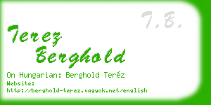 terez berghold business card